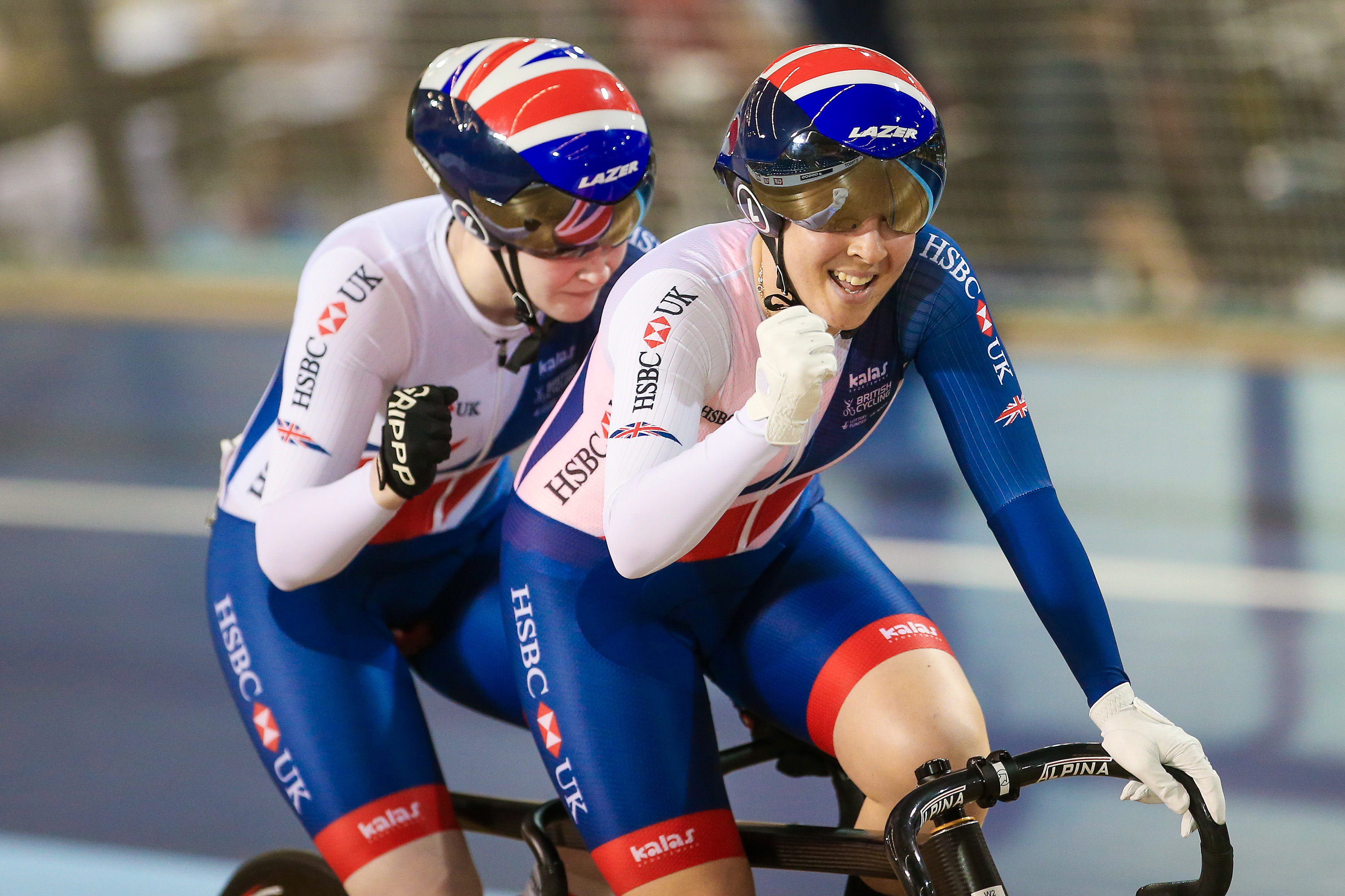 Sophie Thornhill and pilot Corrine Hall teamed up for the first time in 2017 and celebrated a hat-trick of titles at the UCI Para-cycling Track World Championships