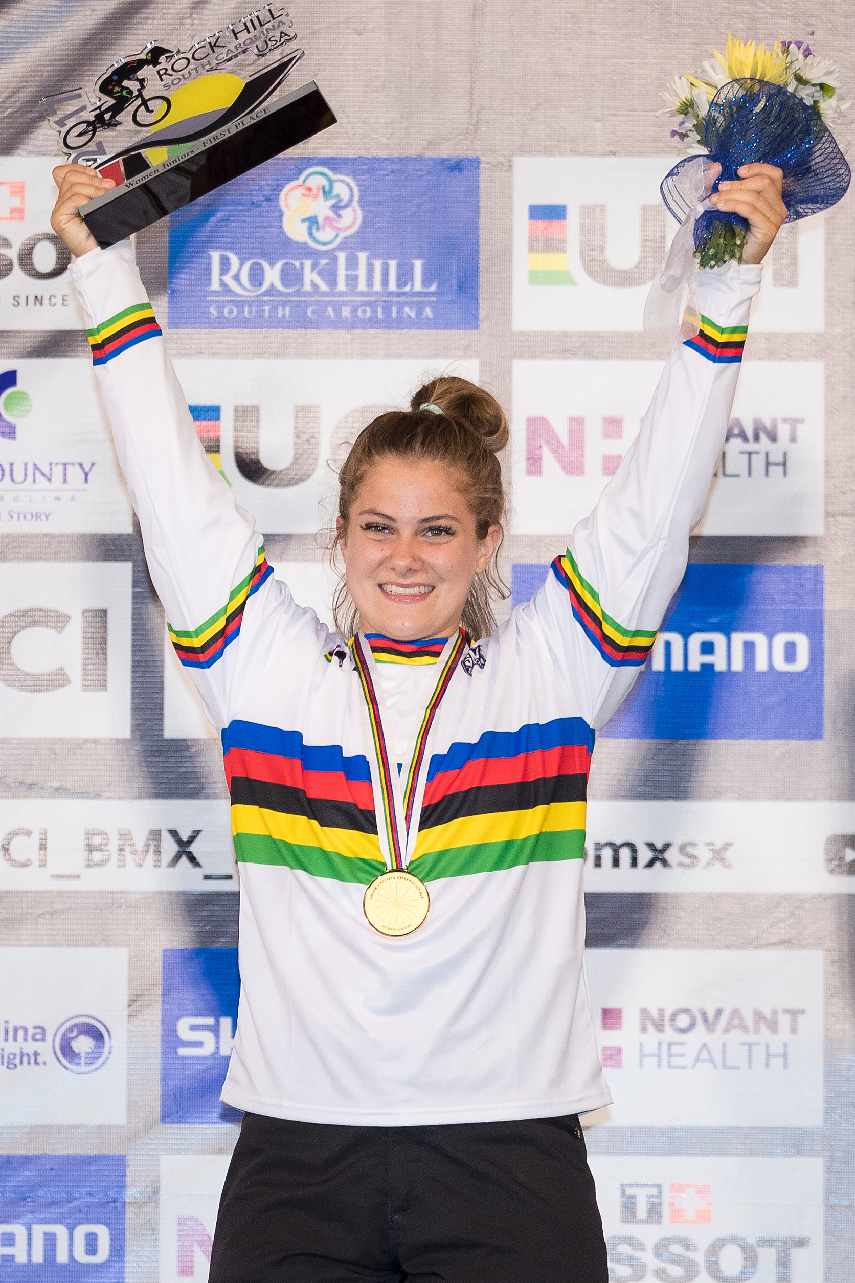 Beth Shriever confirmed her status as one of the most promising BMX riders in the world, winning the junior world title in Rock Hill, USA