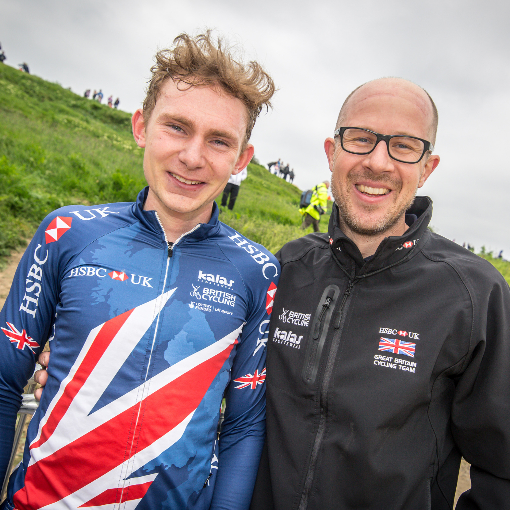 Simon Watts, Mountain Bike Cross-country Lead Coach, and rider Dan Tulett